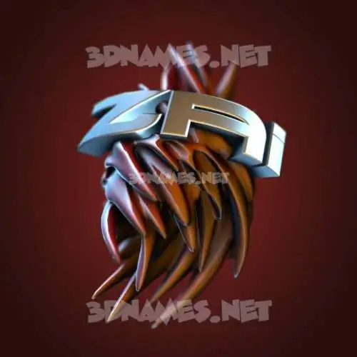 zai in Red Twisted style - 3D name wallpaper
