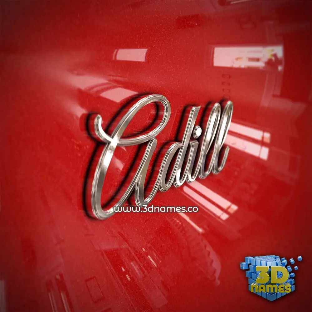adill in Car Paint style - 3D name wallpaper