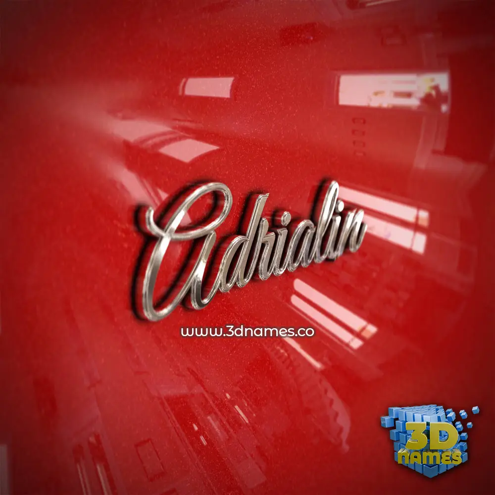 adrialin in Car Paint style - 3D name wallpaper