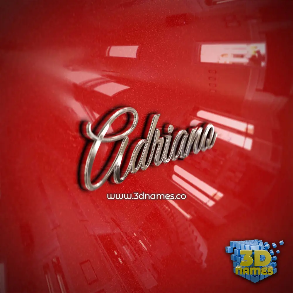adriano in Car Paint style - 3D name wallpaper