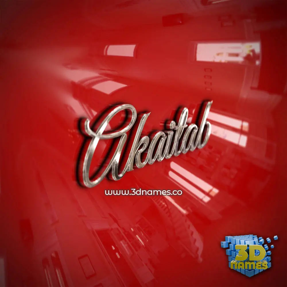 akaitab in Car Paint style - 3D name wallpaper akaitab in Car Paint style - 3D name wallpaper