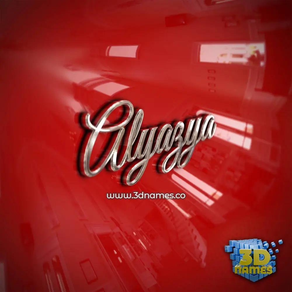 alyazya in Car Paint style - 3D name wallpaper