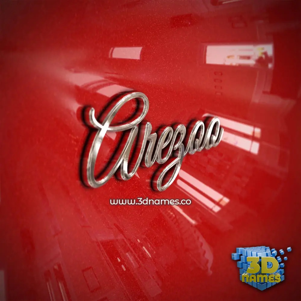 arezoo in Car Paint style - 3D name wallpaper