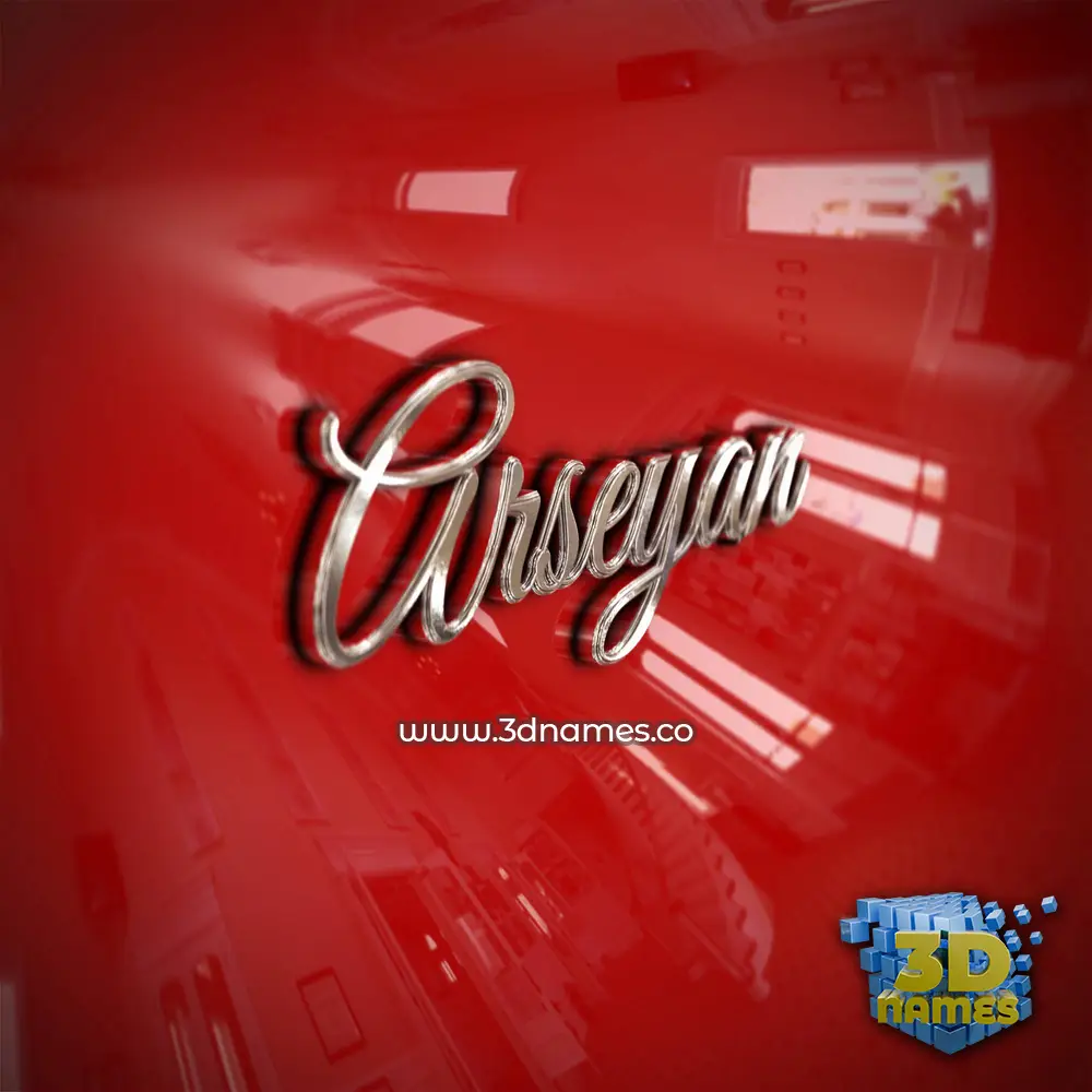arseyan in Car Paint style - 3D name wallpaper
