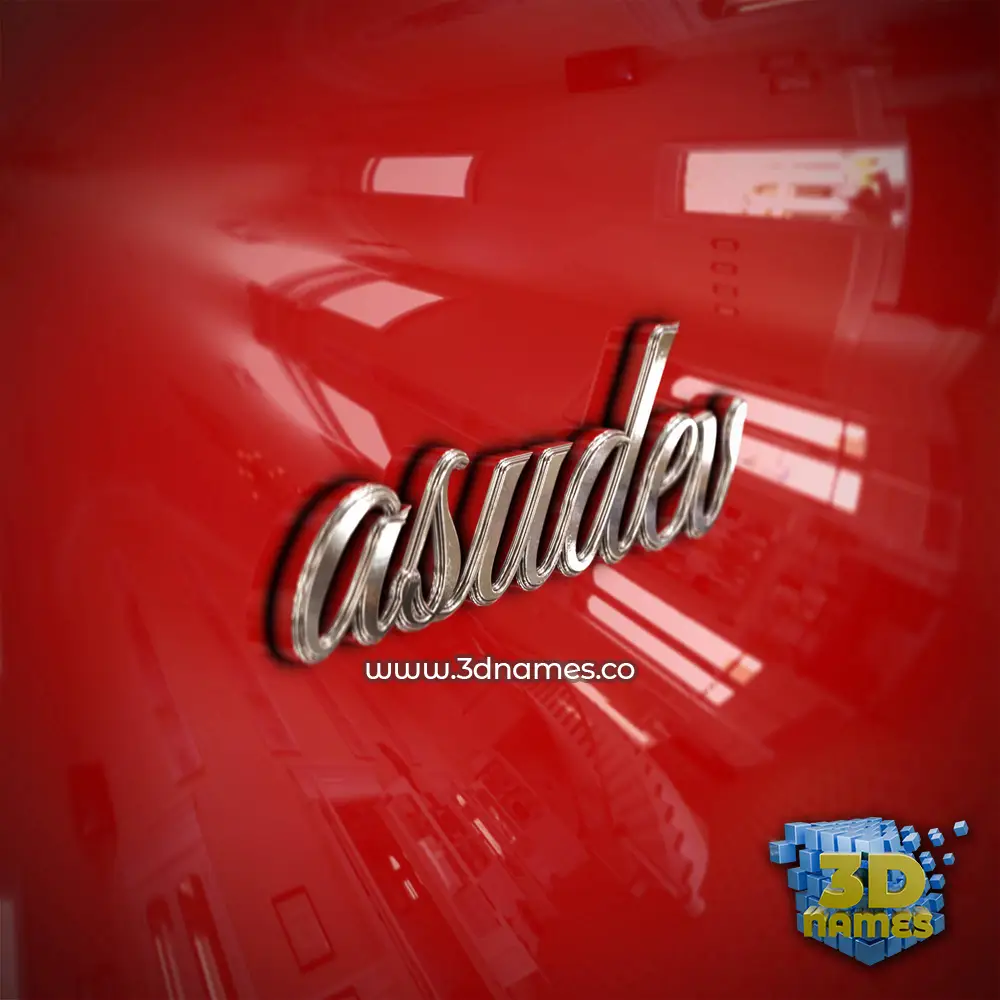 asudev in Car Paint style - 3D name wallpaper