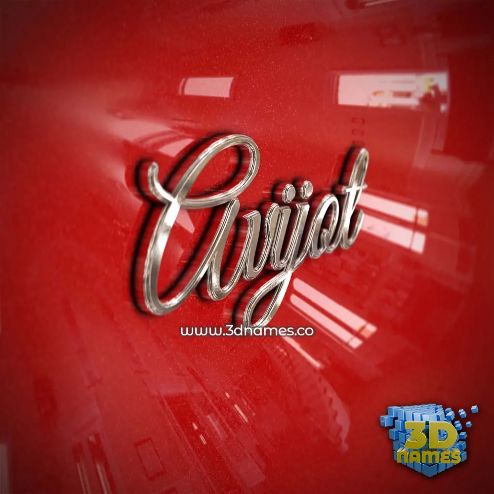 avijot in Car Paint style - 3D name wallpaper