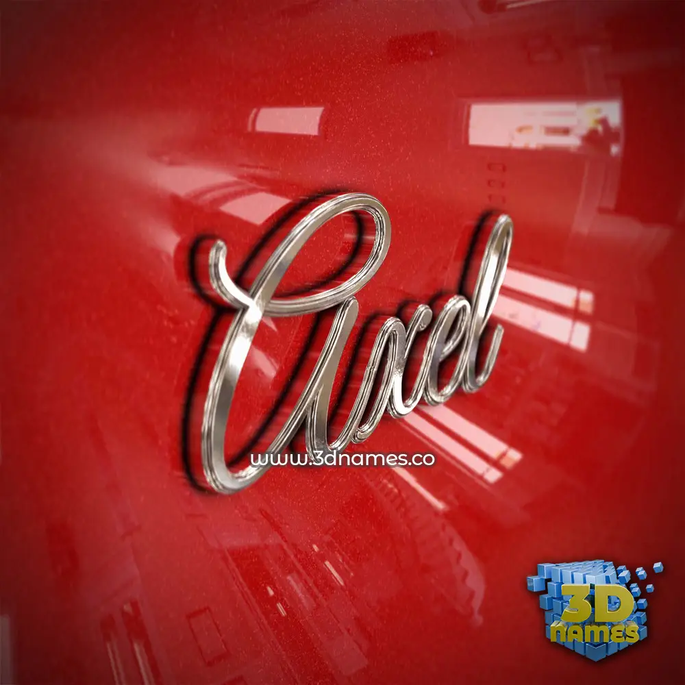 axel in Car Paint style - 3D name wallpaper