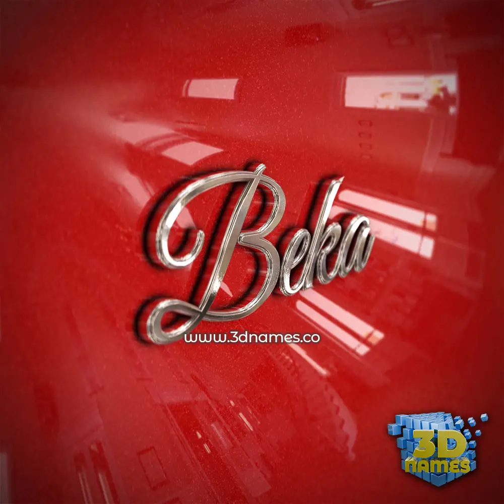 beka in Car Paint style - 3D name wallpaper