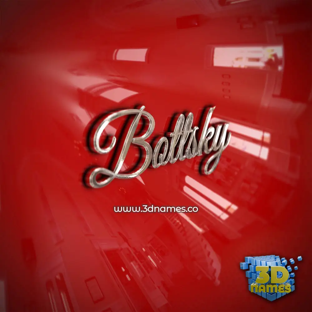 bottsky in Car Paint style - 3D name wallpaper bottsky in Car Paint style - 3D name wallpaper
