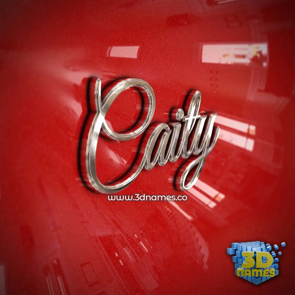 caity in Car Paint style - 3D name wallpaper