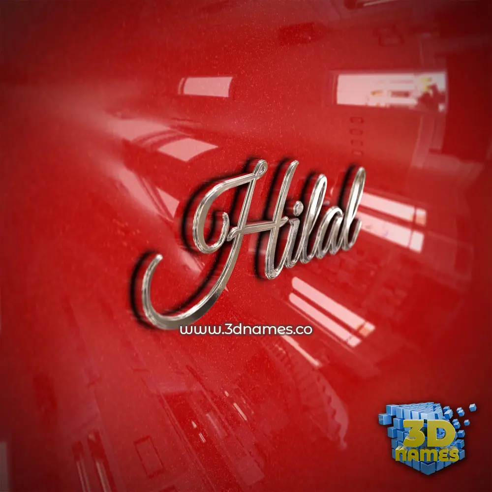 hilal in Car Paint style - 3D name wallpaper hilal in Car Paint style - 3D name wallpaper