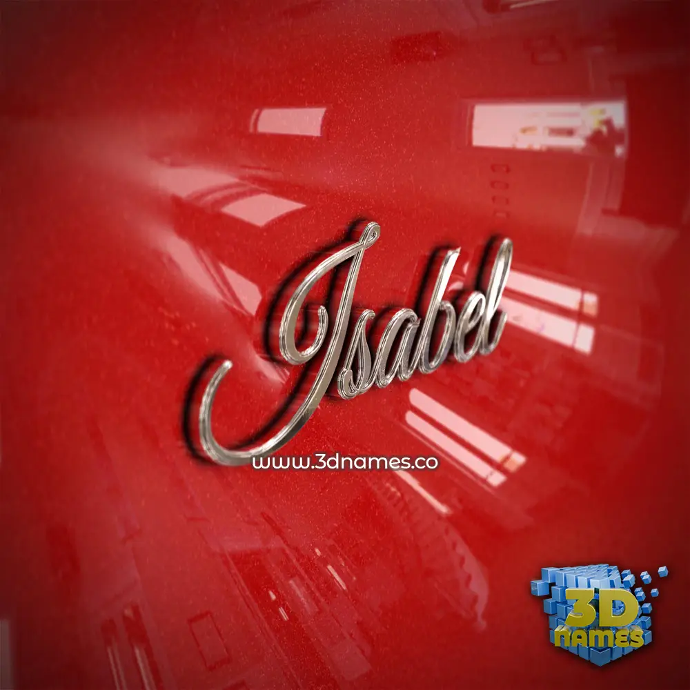 isabel in Car Paint style - 3D name wallpaper isabel in Car Paint style - 3D name wallpaper