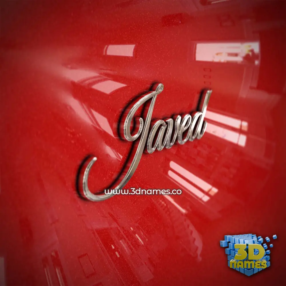javed in Car Paint style - 3D name wallpaper