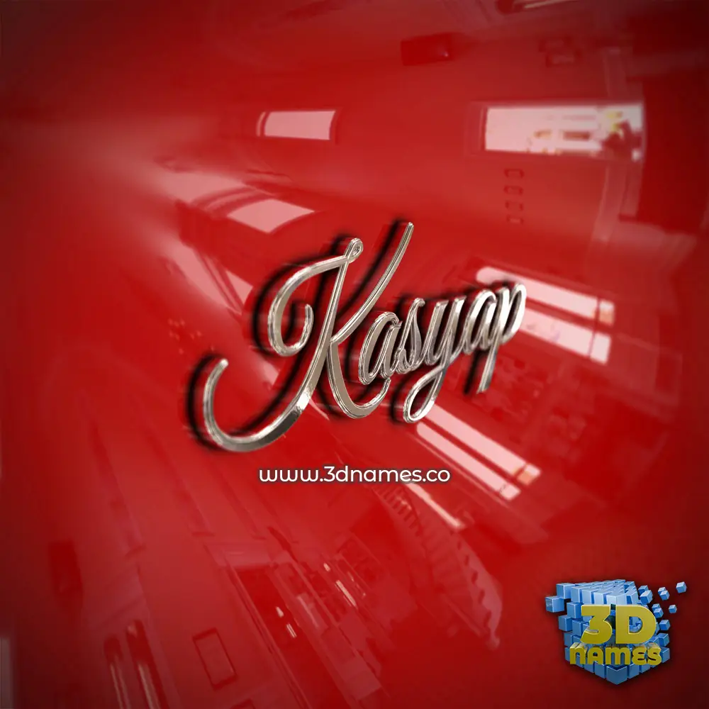kasyap in Car Paint style - 3D name wallpaper