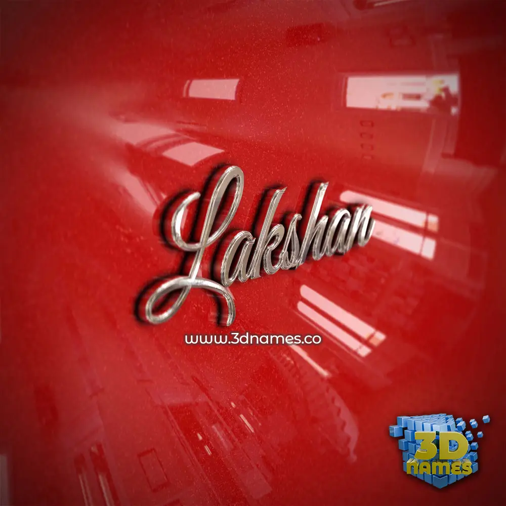 lakshan in Car Paint style - 3D name wallpaper