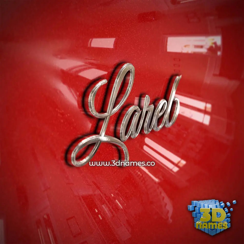 lareb in Car Paint style - 3D name wallpaper