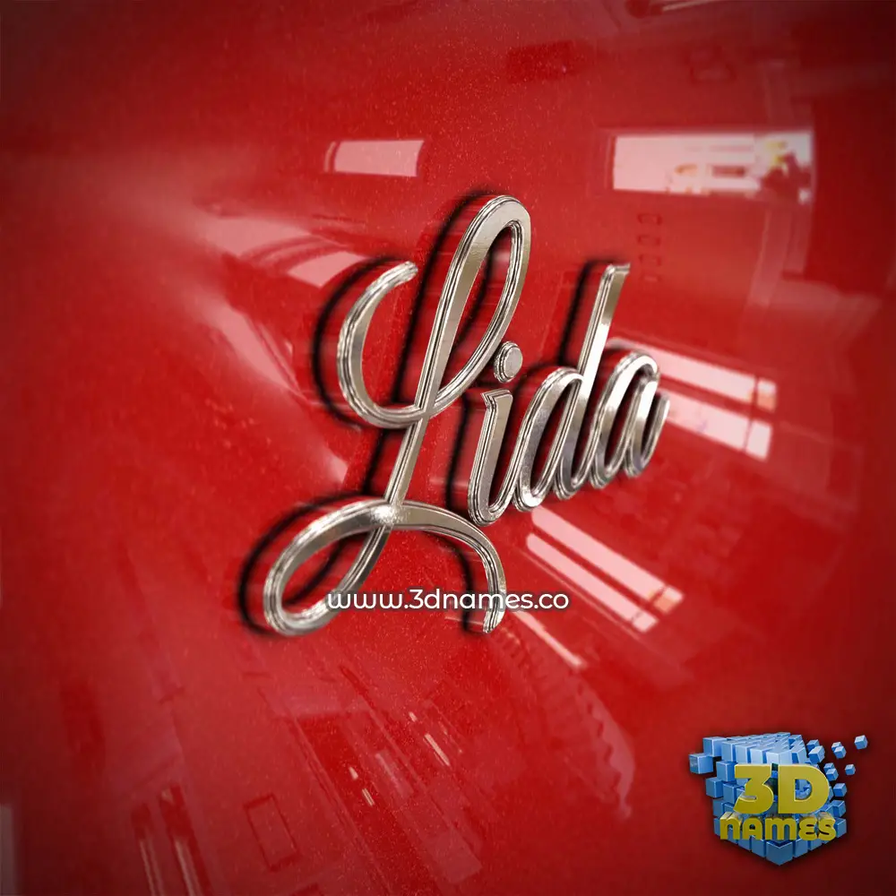 lida in Car Paint style - 3D name wallpaper lida in Car Paint style - 3D name wallpaper