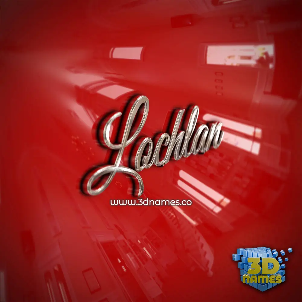lochlan in Car Paint style - 3D name wallpaper lochlan in Car Paint style - 3D name wallpaper