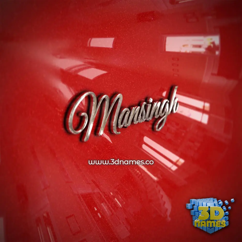 mansingh in Car Paint style - 3D name wallpaper