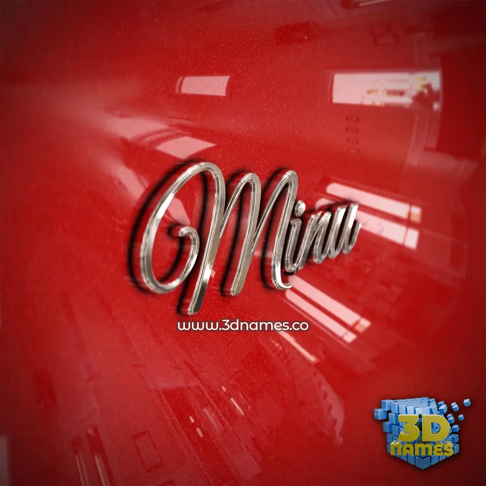 minu in Car Paint style - 3D name wallpaper minu in Car Paint style - 3D name wallpaper