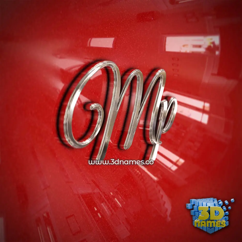 mp in Car Paint style - 3D name wallpaper