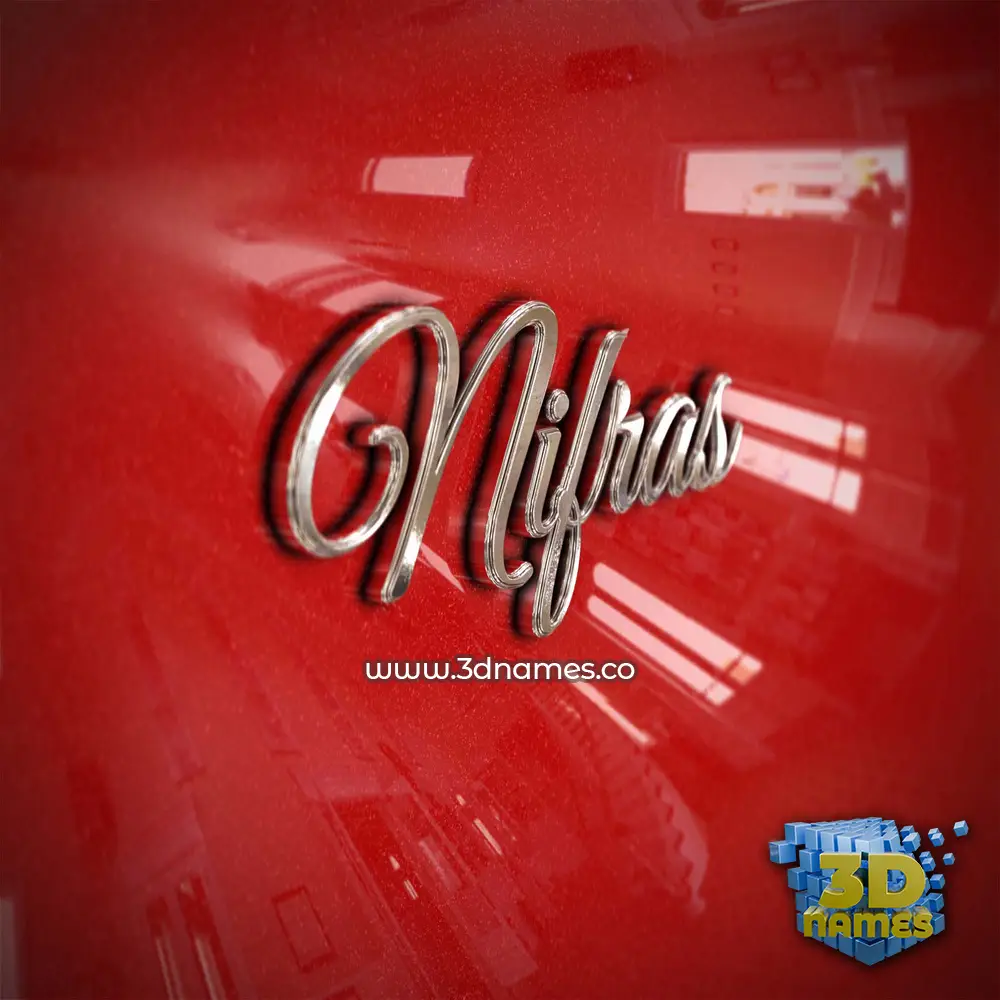 nifras in Car Paint style - 3D name wallpaper