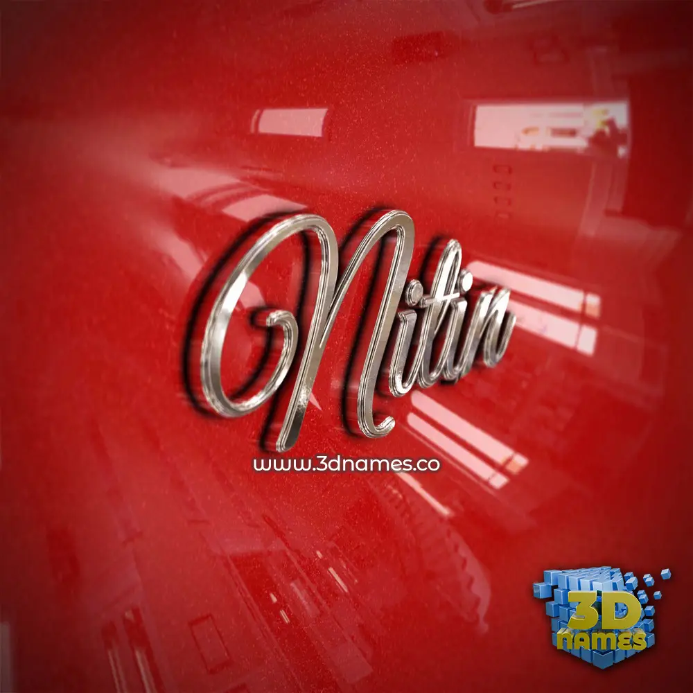 nitin in Car Paint style - 3D name wallpaper