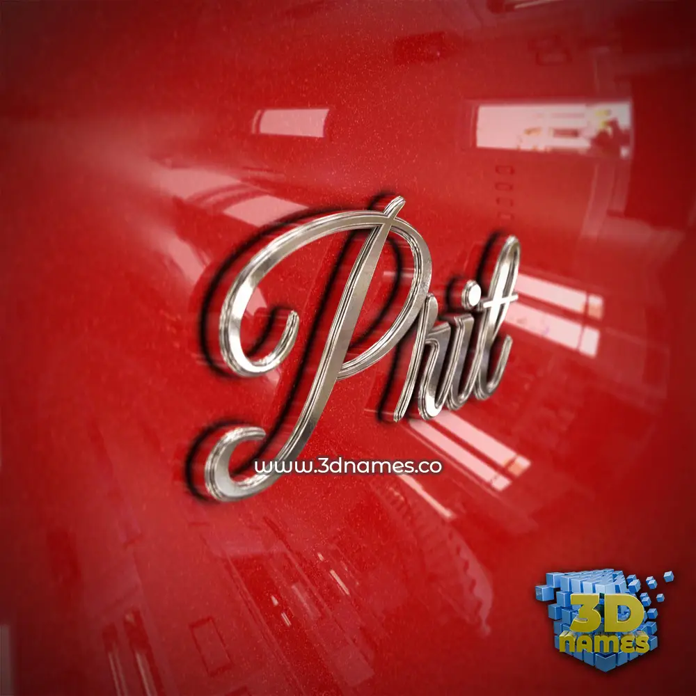 prit in Car Paint style - 3D name wallpaper prit in Car Paint style - 3D name wallpaper