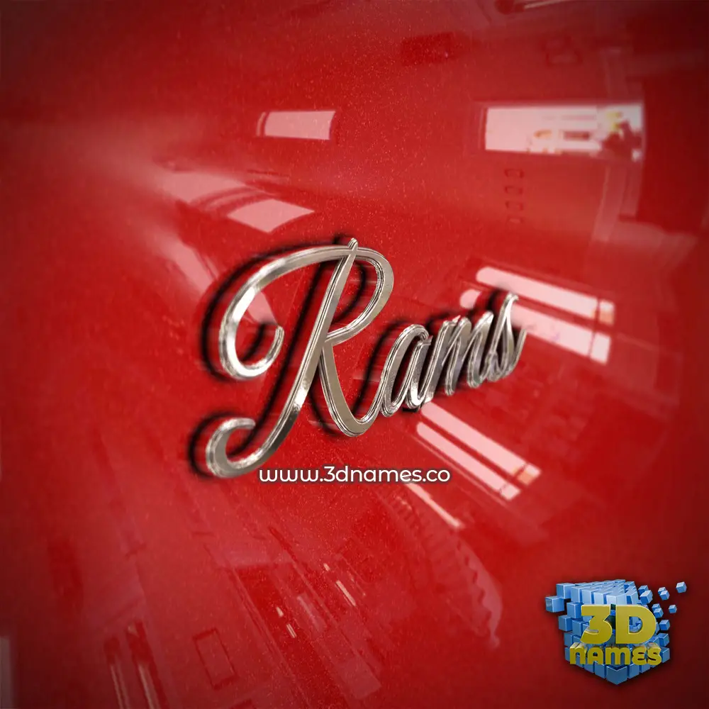 rams in Car Paint style - 3D name wallpaper