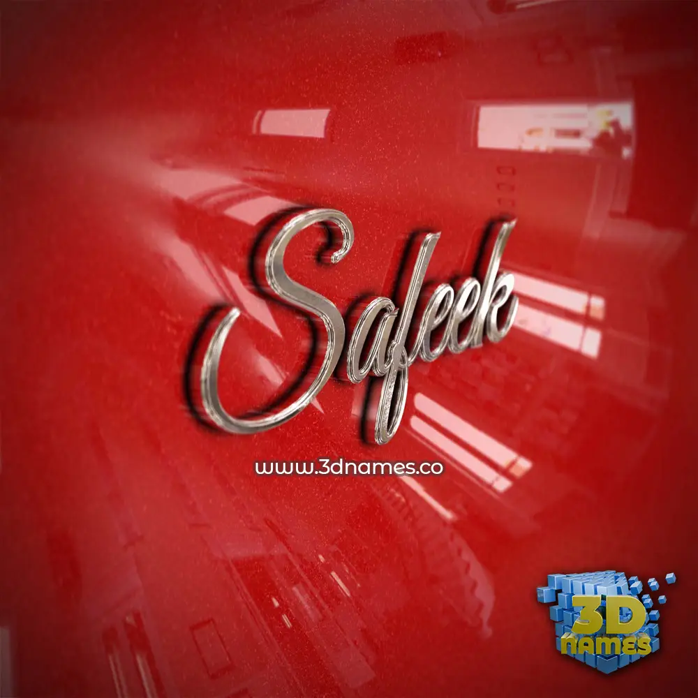 safeek in Car Paint style - 3D name wallpaper safeek in Car Paint style - 3D name wallpaper