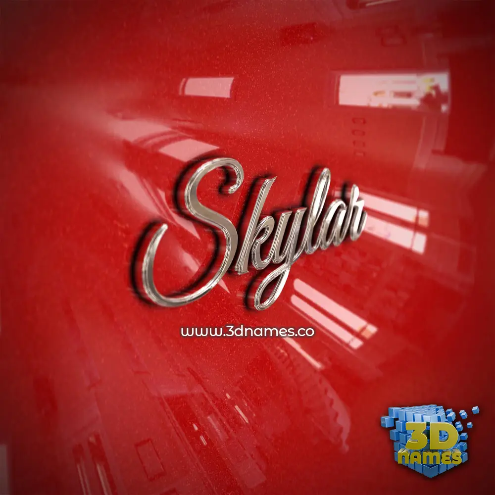 skylar in Car Paint style - 3D name wallpaper