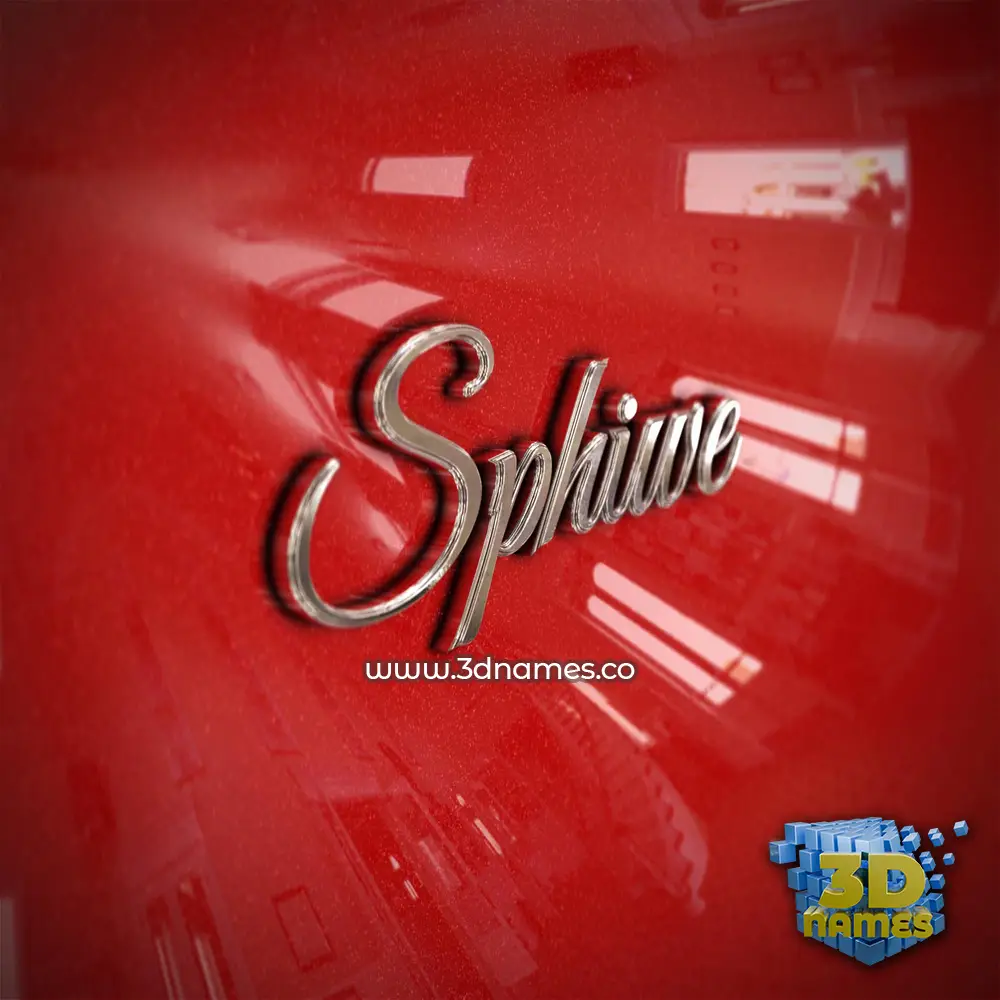 sphiwe in Car Paint style - 3D name wallpaper