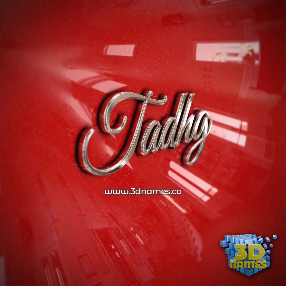 tadhg in Car Paint style - 3D name wallpaper