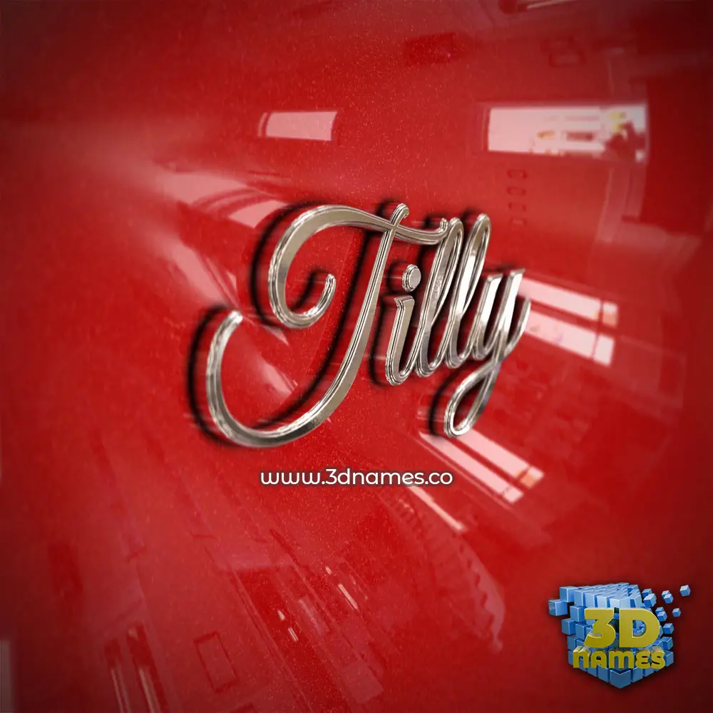 tilly in Car Paint style - 3D name wallpaper