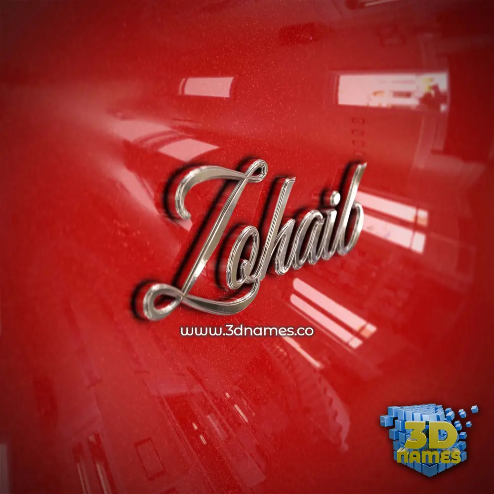zohaib in Car Paint style - 3D name wallpaper zohaib in Car Paint style - 3D name wallpaper
