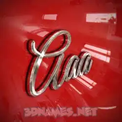 aaa in Car Paint style - 3D name wallpaper