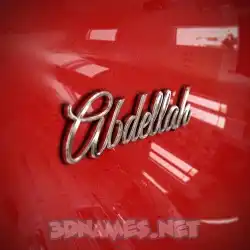 abdellah in Car Paint style - 3D name wallpaper