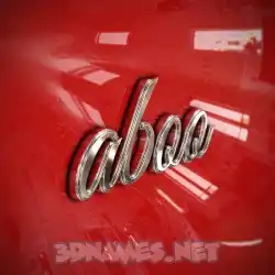 aboo in Car Paint style - 3D name wallpaper