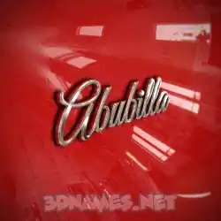 abubilla in Car Paint style - 3D name wallpaper