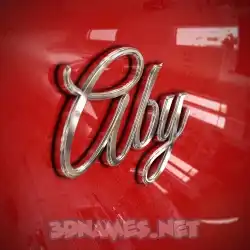 aby in Car Paint style - 3D name wallpaper