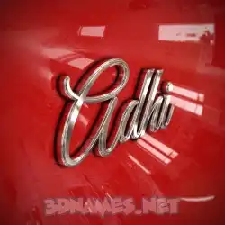 adhi in Car Paint style - 3D name wallpaper