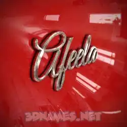 afeela in Car Paint style - 3D name wallpaper