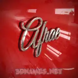 afrae in Car Paint style - 3D name wallpaper