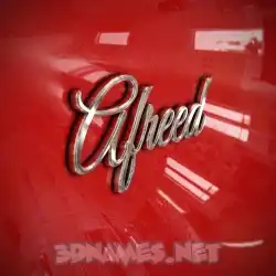 afreed in Car Paint style - 3D name wallpaper