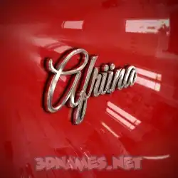 afriina in Car Paint style - 3D name wallpaper