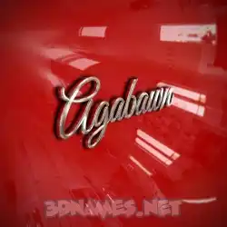 agabawn in Car Paint style - 3D name wallpaper