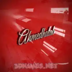 ahmedhatab in Car Paint style - 3D name wallpaper