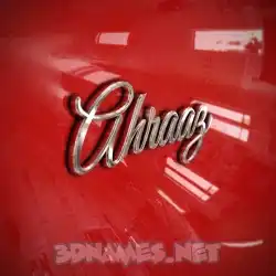 ahraaz in Car Paint style - 3D name wallpaper