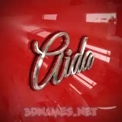 aida in Car Paint style - 3D name wallpaper