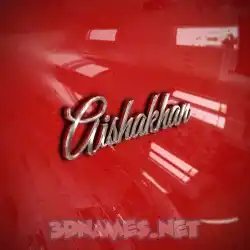 aishakhan in Car Paint style - 3D name wallpaper